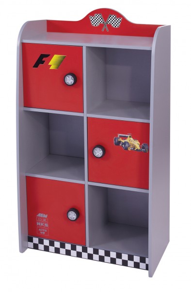 Bücherregal Turbo in rot