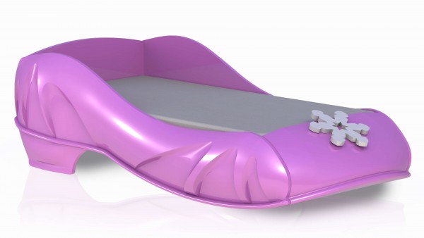 Kinderbett Lady Schuhbett 90x190 cm, rosa